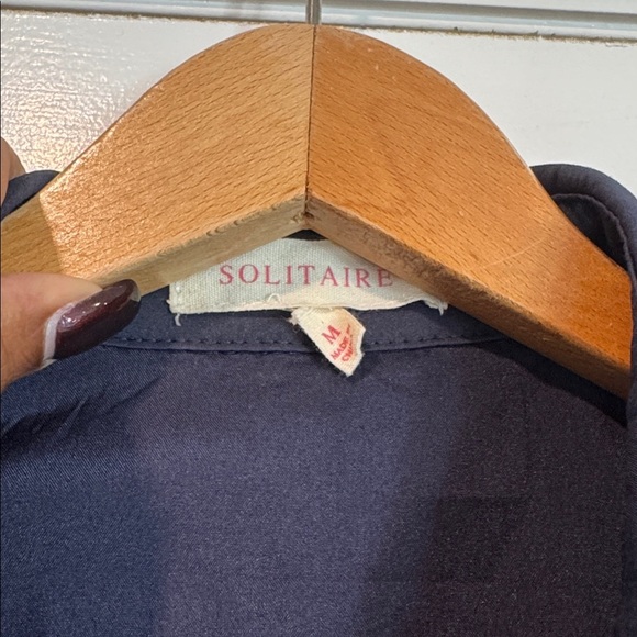 Solitaire Navy Blue Embroidered Lace Maxi Skirt & Top Set Size Medium NWT - Picture 12 of 14